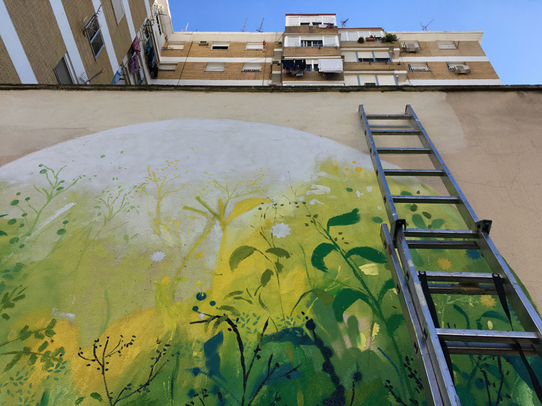 María Ortega Estepa. Mural Latido capaz Sevilla