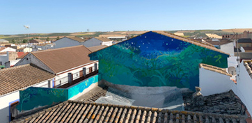 María Ortega Estepa. Mural Cósmica y Vegetal. Festival ArtSur