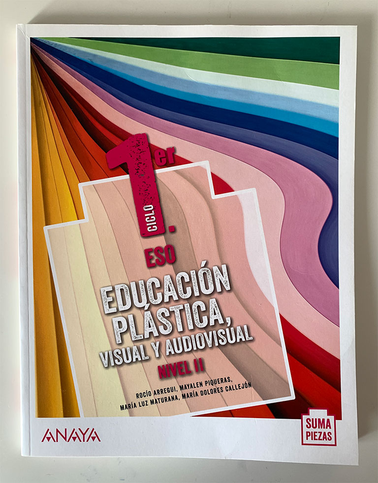 ANAYA. María Ortega Estepa en el libro Educación plástica. Portada
