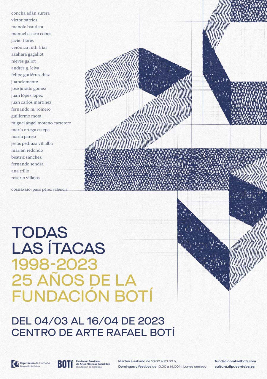 Cartel Todas las Ítacas. 25 años Fundación Botí. María Ortega Estepa.