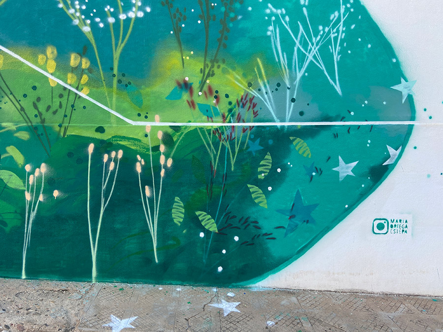 María Ortega Estepa. Intervención Mural en el Festival de Cultura Participativa MARCO. Obejo, Córdoba