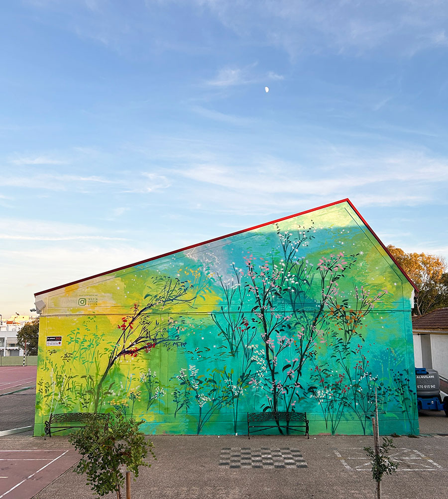 María Ortega Estepa. Mural IES La Atalaya. Conil (Cádiz)