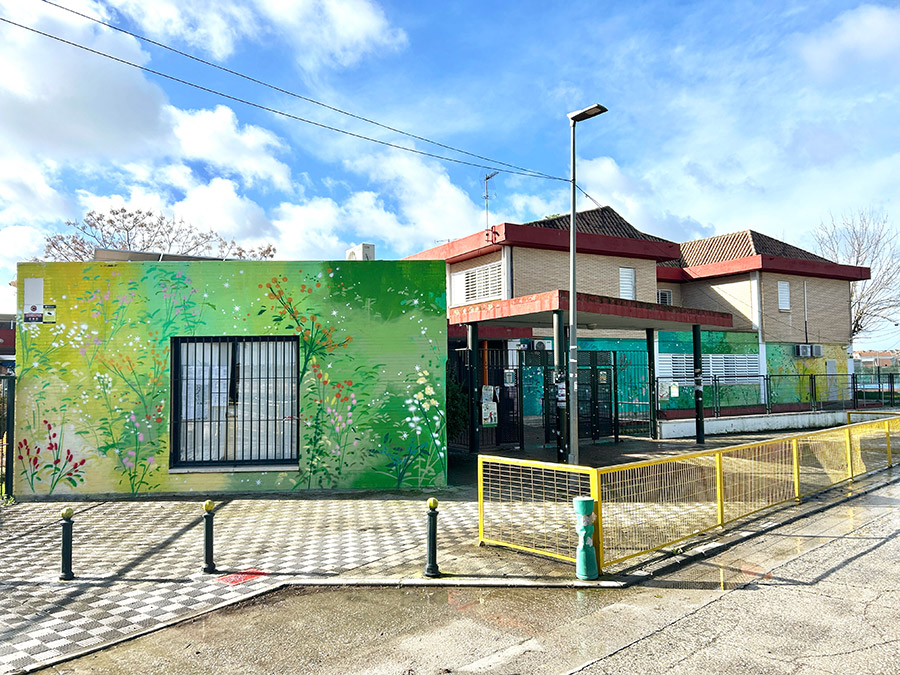 María Ortega Estepa. Mural CEIP Nuestra Señora de Belén. Gines (Sevilla)