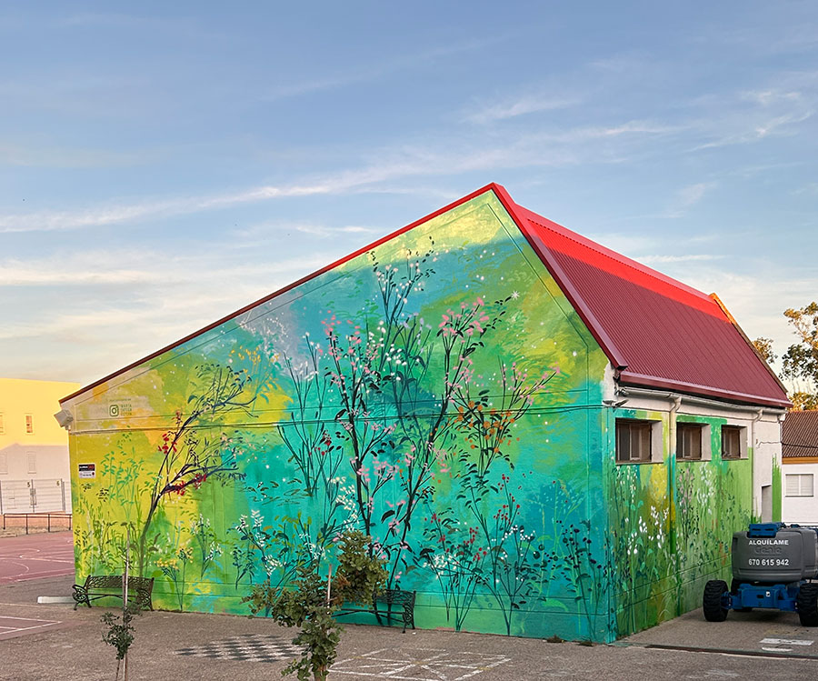 María Ortega Estepa. Mural IES La Atalaya. Conil (Cádiz)