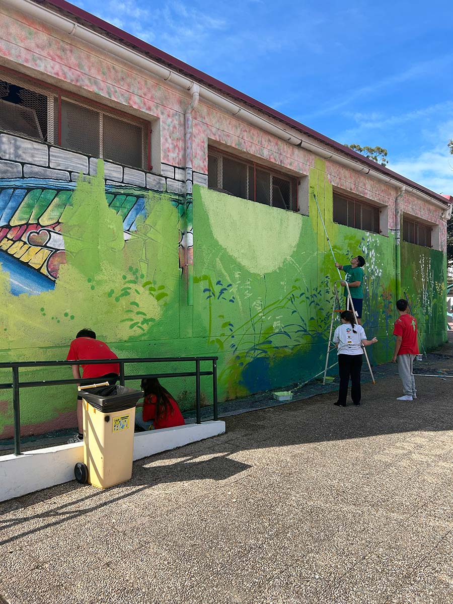 María Ortega Estepa. Mural IES La Atalaya. Conil (Cádiz)