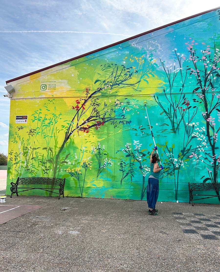 María Ortega Estepa. Mural IES La Atalaya. Conil (Cádiz)