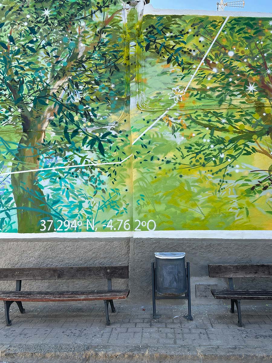 Mural de María Ortega Estepa en ARCAS, encuentro de arte urbano en la localidad de Casariche (Sevilla)