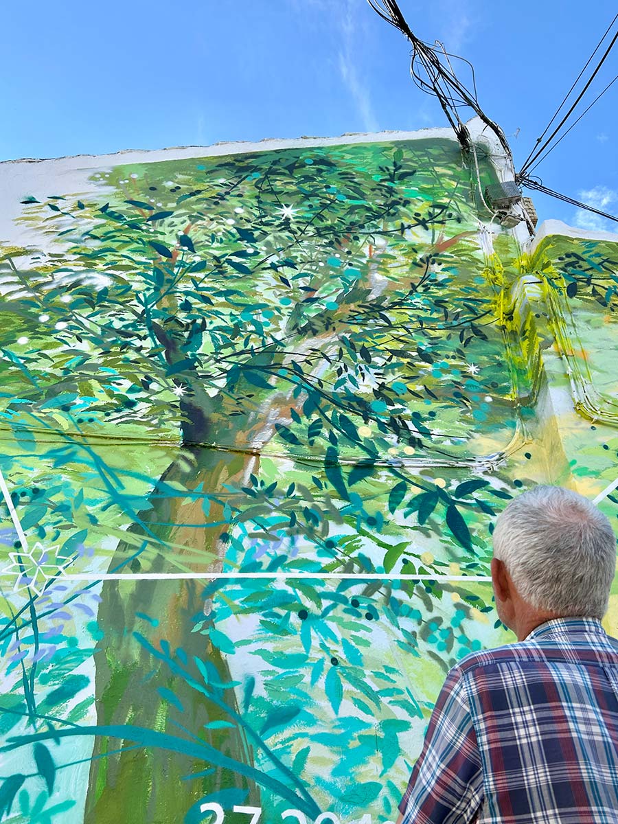 Mural de María Ortega Estepa en ARCAS, encuentro de arte urbano en la localidad de Casariche (Sevilla)
