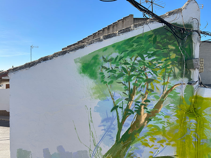 Mural de María Ortega Estepa en ARCAS, encuentro de arte urbano en la localidad de Casariche (Sevilla)